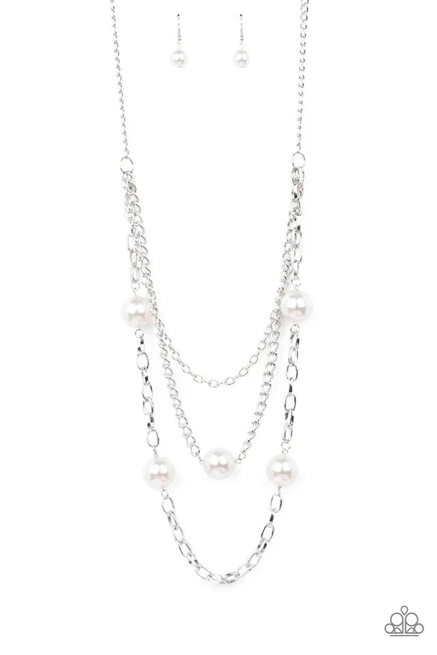Paparazzi Necklace Thanks For The Compliment White Paparazzi Jewelry Necklaces