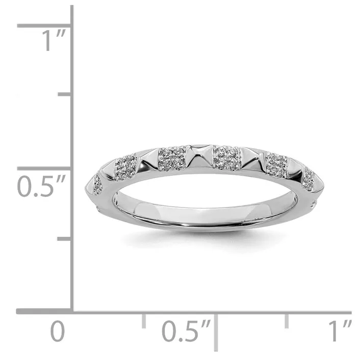 14k White Gold Stackable Expressions Diamond Ring SK2095 Stackable Expressions Rings