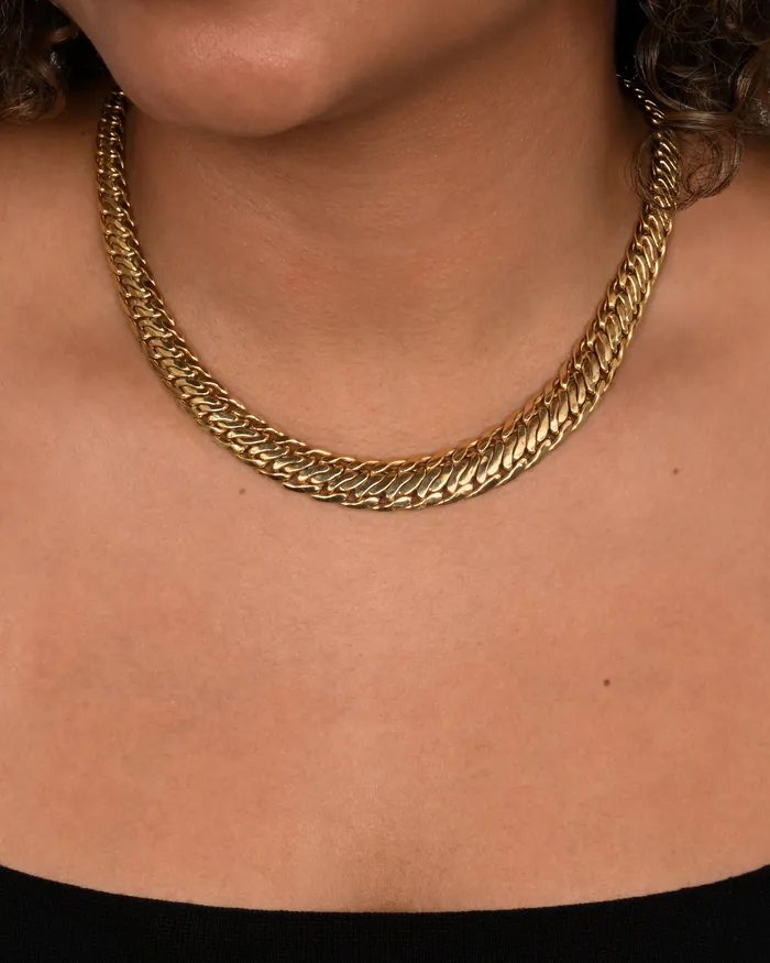 BRIMFIELD Double Curb Chain Necklace Necklaces BRIMFIELD Double Curb Chain Necklace Necklaces