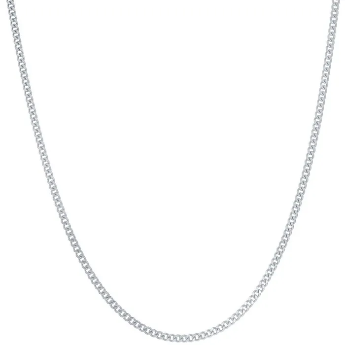 Classic Rings Classic Unisex Chain Rhodium Plated Sterling Silver Curb 050 20 inch Q545220 Classic Rings Classic Unisex Chain Rhodium Plated Sterling Silver Curb 050 20 inch Q545220