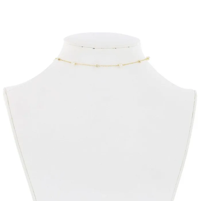 Classic Sterling Silver FWP and Beads By The Yard Choker Necklace Necklaces Classic Sterling Silver FWP and Beads By The Yard Choker Necklace Necklaces