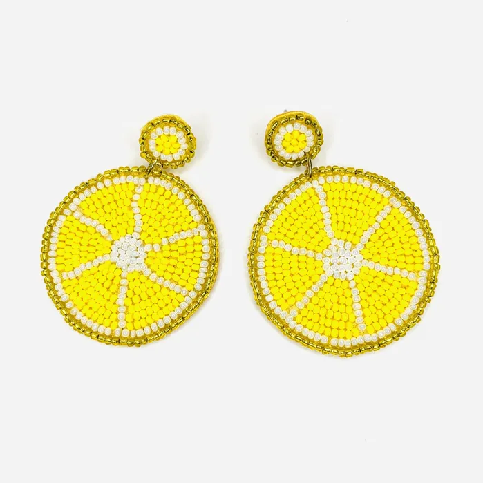 Cloie NY Earrings Beaded Earring Lemon