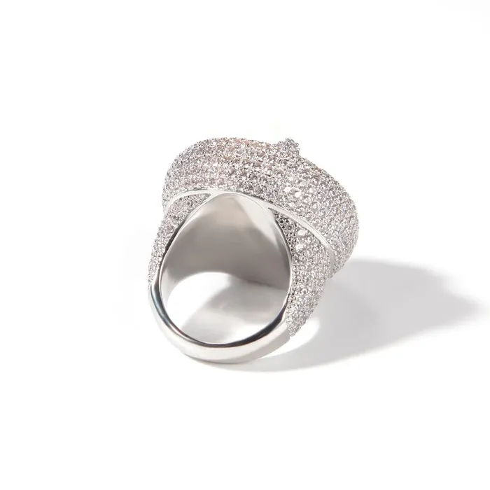 Custom Letter Spinning Initial Ring VVS Jewelry Rings