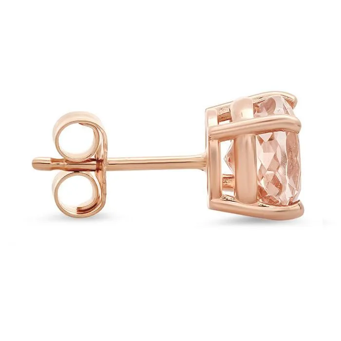 Earrings Morganite Stud Earrings deBebians
