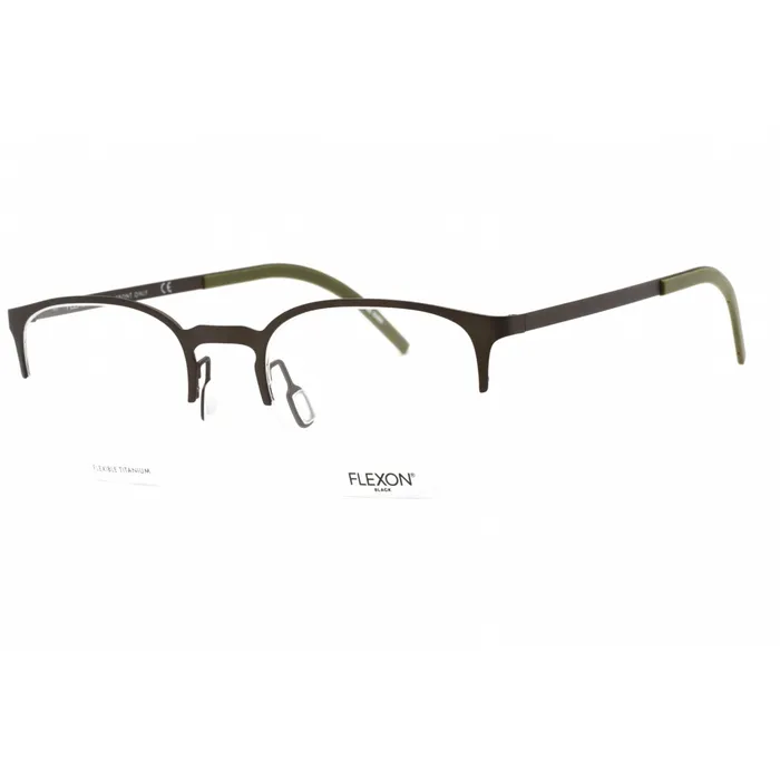 Flexon Mens Eyeglasses Matte Gunmetal Half Rim Square Frame FLEXON B2035 070 Flexon Rings Flexon Mens Eyeglasses Matte Gunmetal Half Rim Square Frame FLEXON B2035 070 Flexon Rings