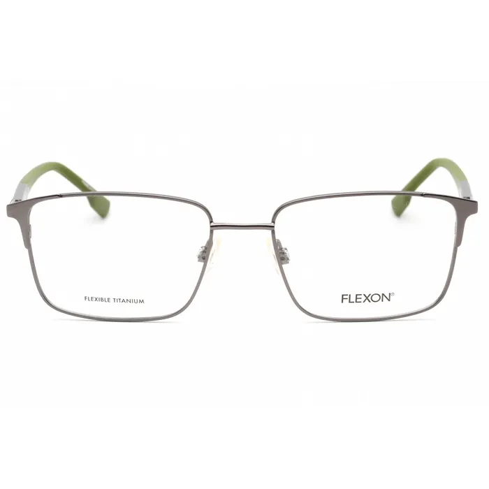 Flexon Rings Flexon Mens Eyeglasses Matte Gunmetal Full Rim Rectangular Frame FLEXON E1126 072