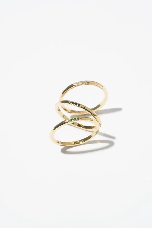 READYMADE Emerald Stardust Ring Rings