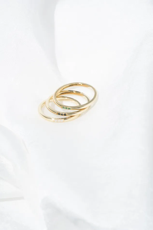 READYMADE Emerald Stardust Ring Rings