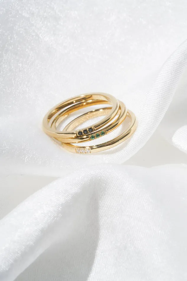 READYMADE Emerald Stardust Ring Rings