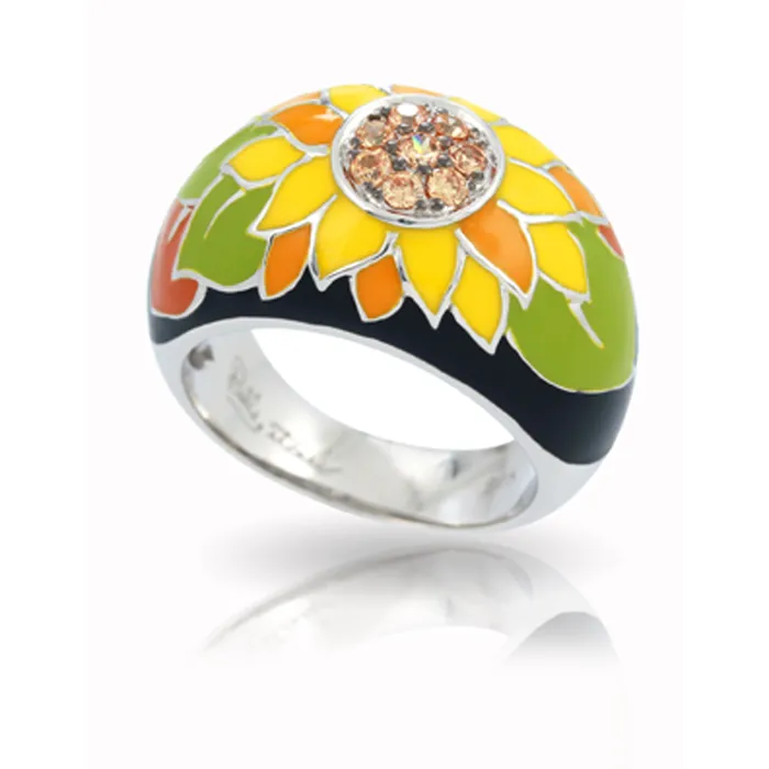 Rings Belle Etoile Sunflower Ring Black Belle Etoile