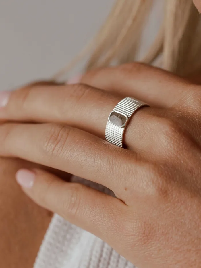 Rings closebymejewelry Tessa Cremation Ring in Sterling Silver