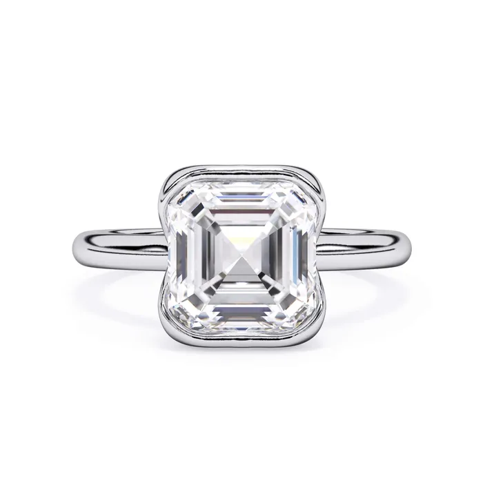 Rings Split Bezel Solitaire Engagement Ring deBebians
