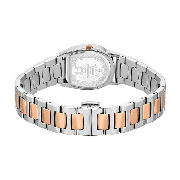 Aigner Bracelets Aigner Pisa Womens Stainless Steel Rose Gold Bracelet With Burgundy Dial Watch