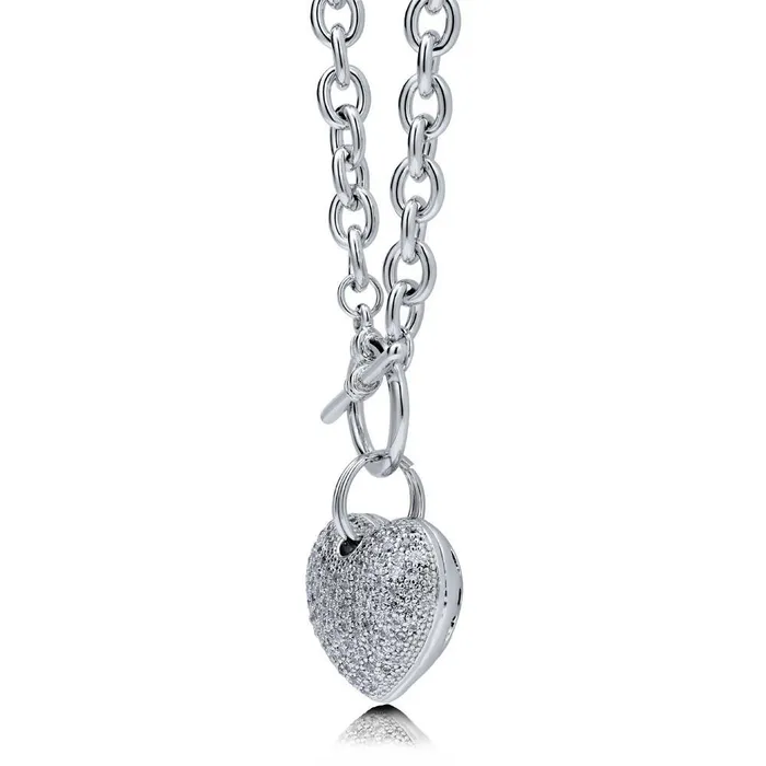 BERRICLE Necklaces Heart Medium Toggle Necklace