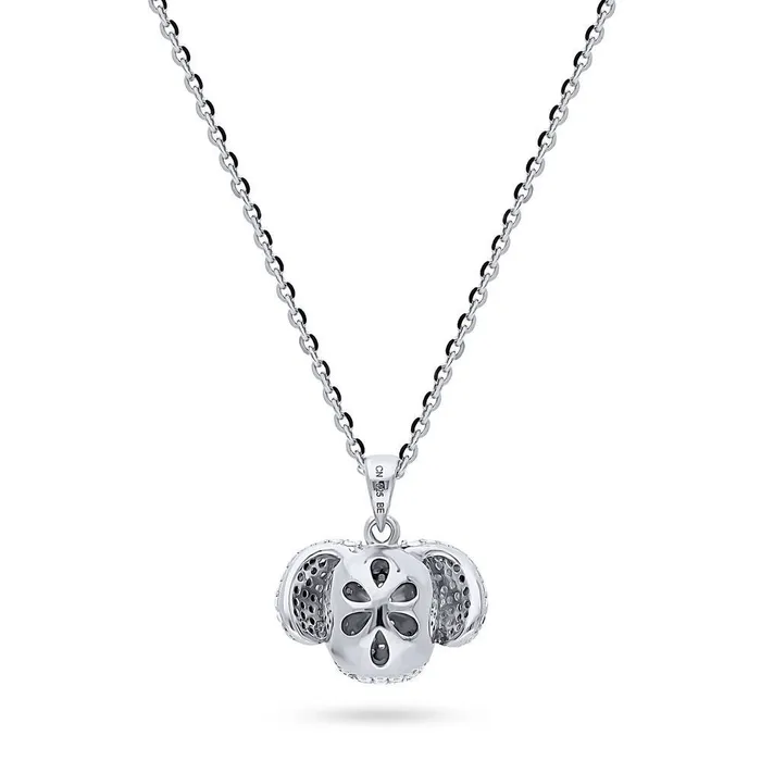BERRICLE Necklaces Puppy CZ Pendant Necklace in Sterling Silver