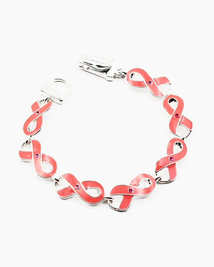 Bracelets Pink Ribbon Link Bracelet 080320230421