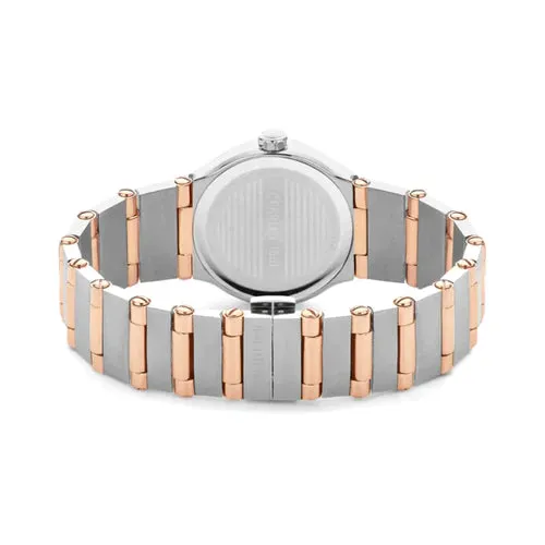 Cerruti Rings Cerruti 1881 Womens White MOP Dial Two Tone SilverRose Gold Watch