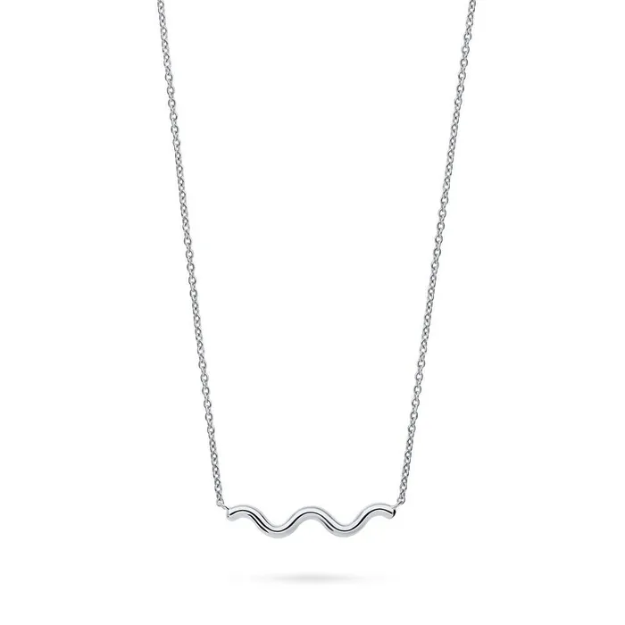 Necklaces Wave Pendant Necklace in Sterling Silver BERRICLE