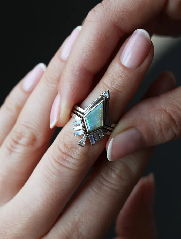 Rings Capucinne Leticia Kite Opal Ring Set