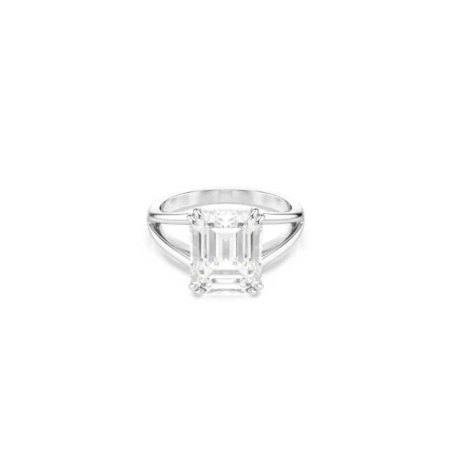Rings Swarovski Swarovski Stilla Ring Octagon Cut White SilverTone Finish