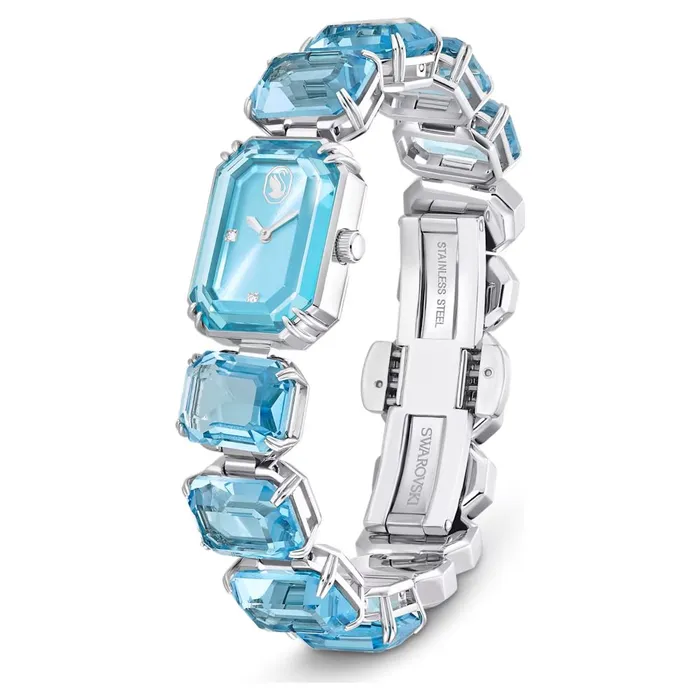 Swarovski Millenia Octagon cut bracelet Blue Stainless Steel Watch 23 mm x 17 mm Swarovski Bracelets Swarovski Millenia Octagon cut bracelet Blue Stainless Steel Watch 23 mm x 17 mm Swarovski Bracelets