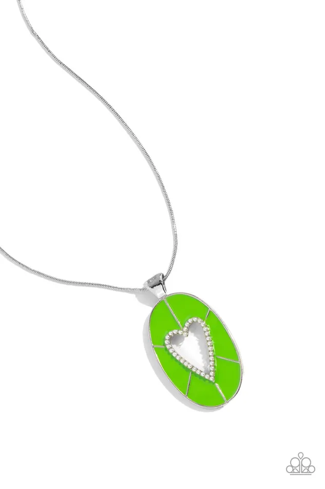 All Eyes On U Jewelry Paparazzi Accessories Airy Affection Green Paparazzi Necklace Necklaces