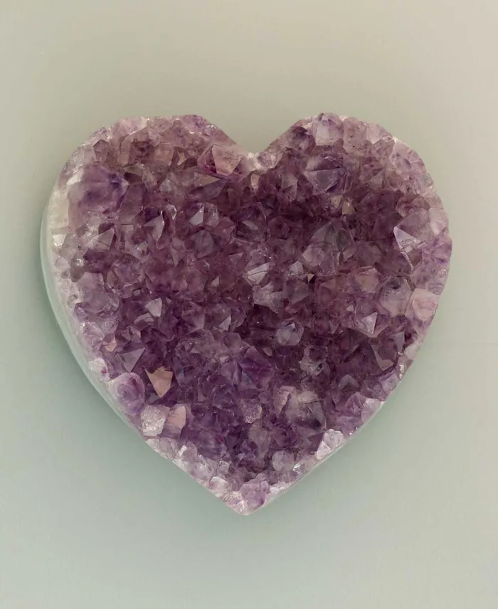 Buddha Groove Necklaces Amethyst Gemstone Heart and Specimen