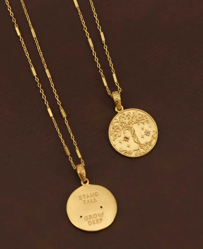 Celestial Tree of Life Gold Plated Necklace Buddha Groove Jewelry Necklaces