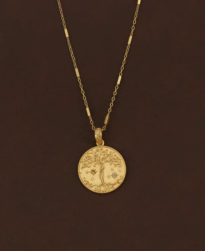 Celestial Tree of Life Gold Plated Necklace Buddha Groove Jewelry Necklaces