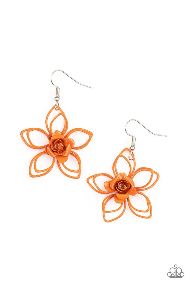 Earrings Botanical Bonanza Orange Paparazzi Earring All Eyes On U Jewelry Paparazzi Accessories