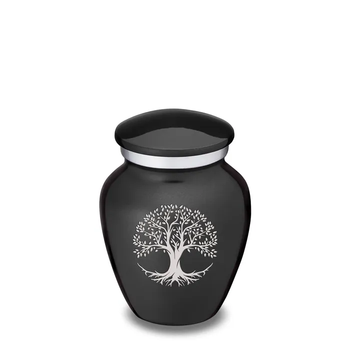 GetUrns Necklaces Keepsake Embrace Charcoal Tree of Life Cremation Urn