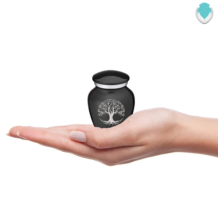 GetUrns Necklaces Keepsake Embrace Charcoal Tree of Life Cremation Urn