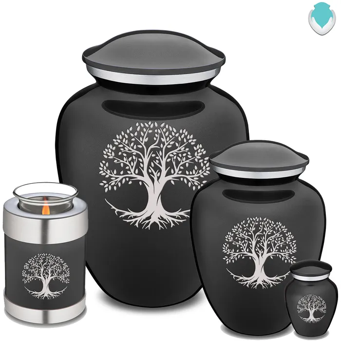 GetUrns Necklaces Keepsake Embrace Charcoal Tree of Life Cremation Urn