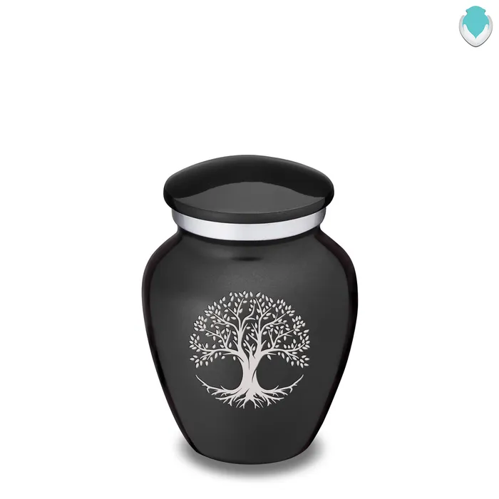 GetUrns Necklaces Keepsake Embrace Charcoal Tree of Life Cremation Urn