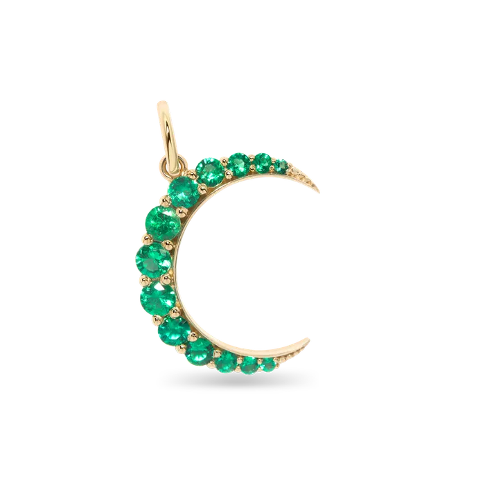 ILA Necklaces Emerald Moon Pendant