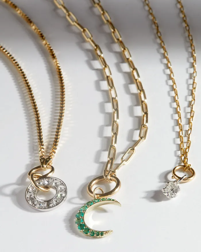ILA Necklaces Emerald Moon Pendant