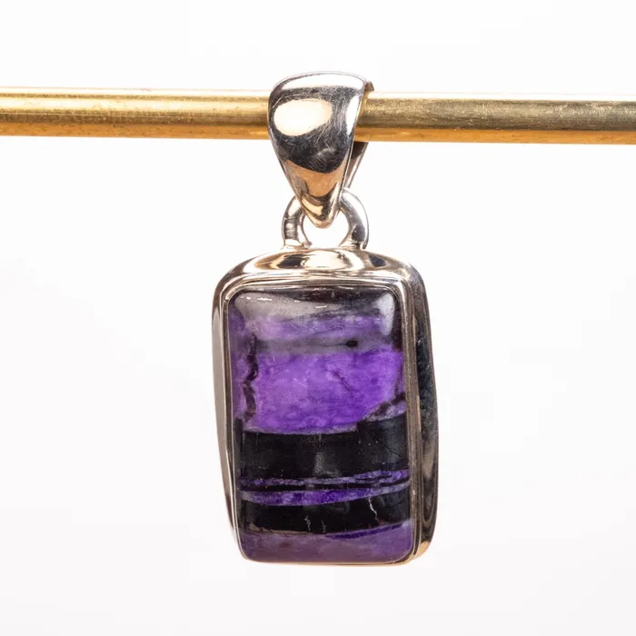 InnerVision Crystals Necklaces Sugilite Pendant 454 g 27x12mm 925 Silver