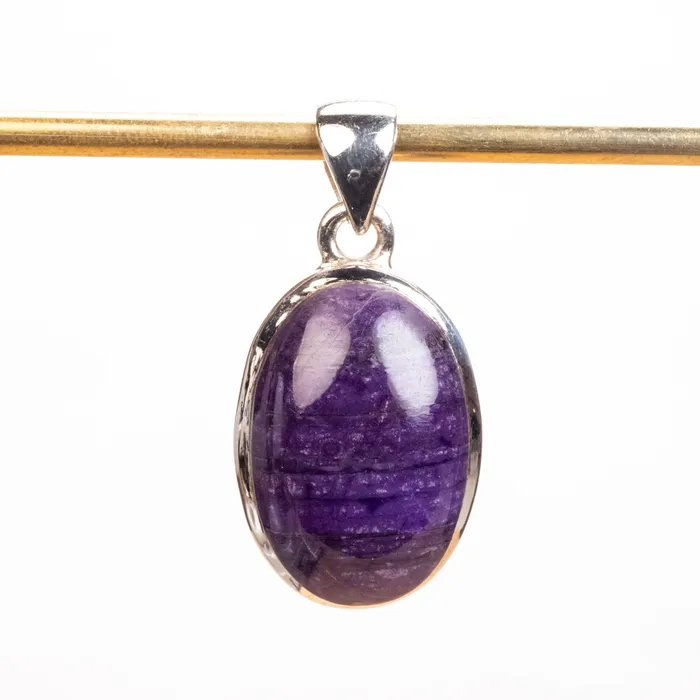 InnerVision Crystals Necklaces Sugilite Pendant 564 g 31x15mm 925 Silver