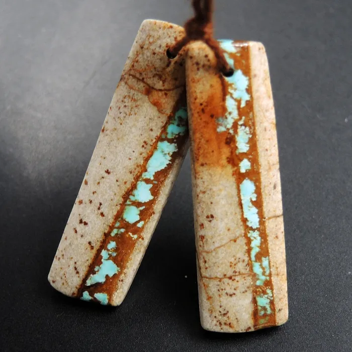 Intrinsic Trading Earrings Natural Turquoise From Royston Nevada Cabochon Cab Pair Drilled Matched Earrings Bead Pair E3275 Intrinsic Trading Earrings Natural Turquoise From Royston Nevada Cabochon Cab Pair Drilled Matched Earrings Bead Pair E3275