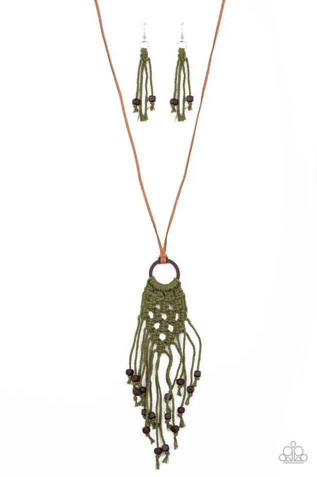 Its Beyond MACRAME Green Paparazzi Necklace All Eyes On U Jewelry Paparazzi Accessories Necklaces Its Beyond MACRAME Green Paparazzi Necklace All Eyes On U Jewelry Paparazzi Accessories Necklaces