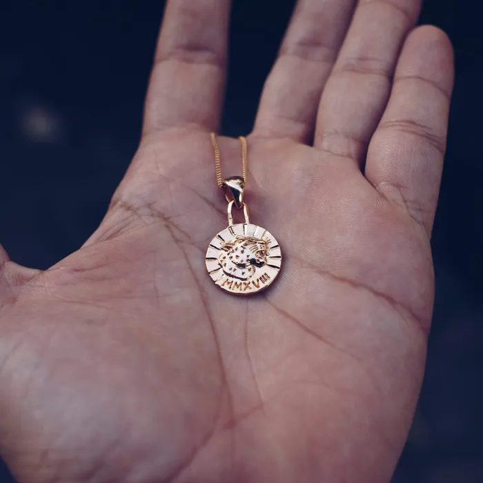 JAGUAR COIN PENDANT 24K GOLD PLATED Jess Zabala Jewelry PreStyled Sets