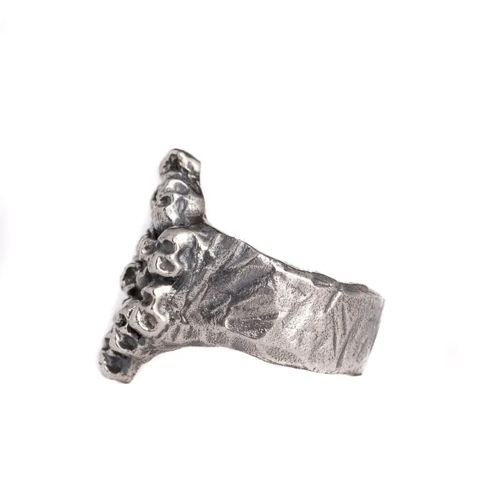JIVE SKULLS RING 925 STERLING SILVER Jess Zabala Jewelry Rings