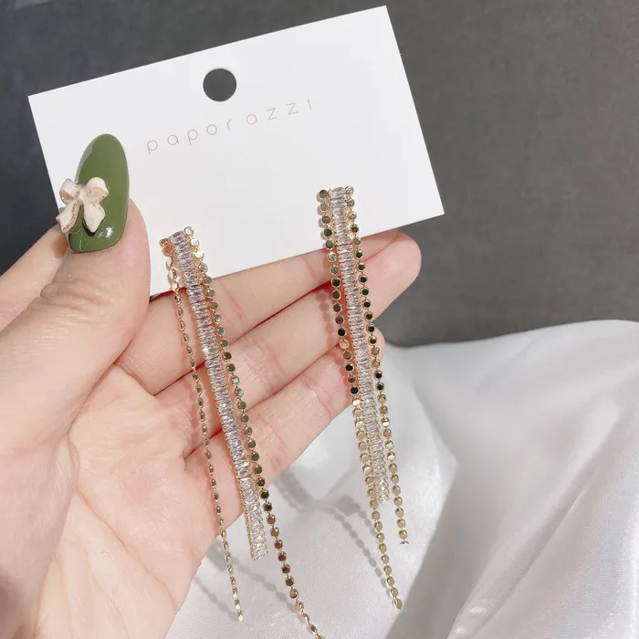 Long Dangle Tassel Earrings Refined by AnnaKaci Earrings
