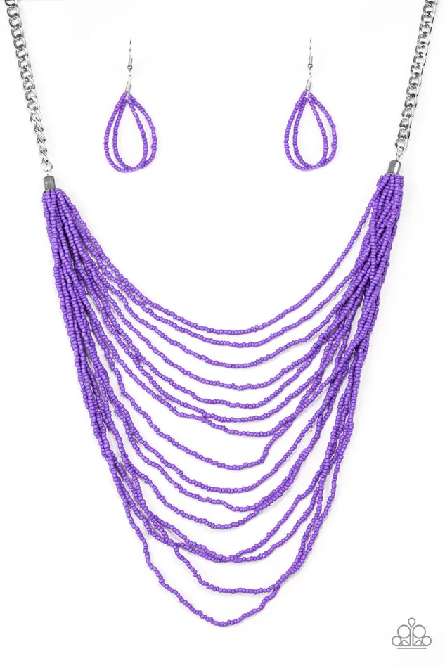 Necklaces All Eyes On U Jewelry Paparazzi Accessories Bora Bombora Purple Paparazzi Necklace