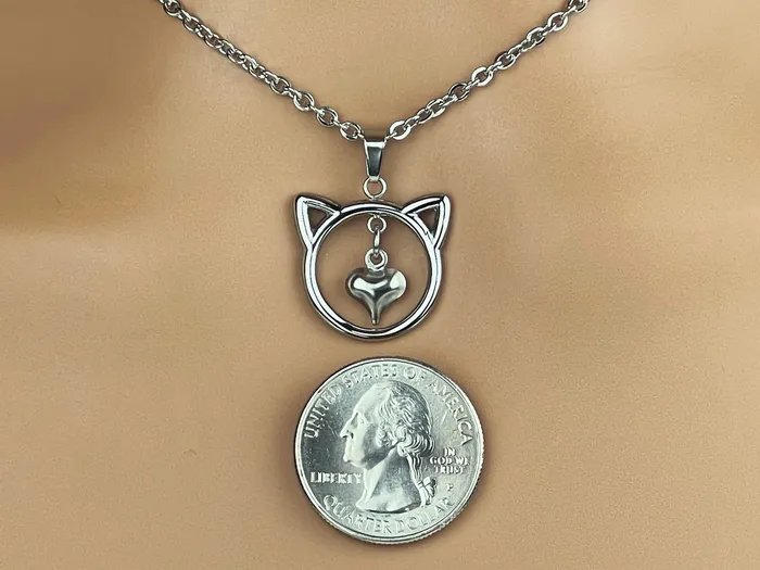 Necklaces Captive Collars Submissive Kitten Heart Day Collar Necklace with Locking Options 247 Wear
