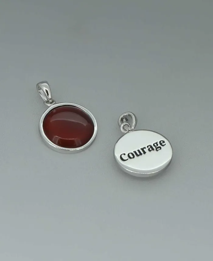 Necklaces Courage Carnelian Sterling Silver Pendant Buddha Groove