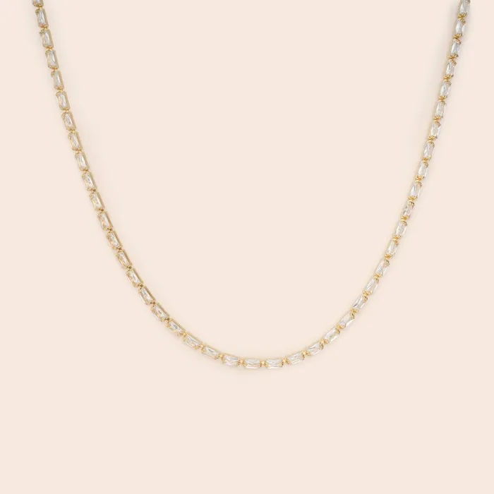 Necklaces Gemlet Baguette CZ Necklace Necklaces Gemlet Baguette CZ Necklace