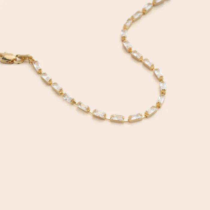 Necklaces Gemlet Baguette CZ Necklace Necklaces Gemlet Baguette CZ Necklace