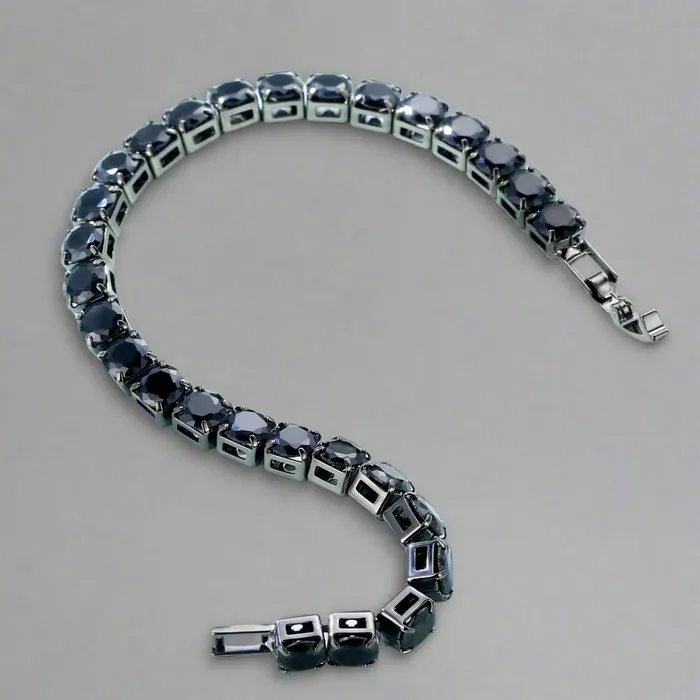 Viking Trinkets Bracelets Soulshard Band Black Inlaid Zircon Copper Bracelet