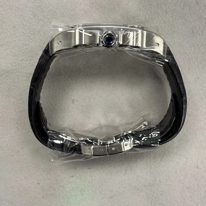 Cartier Santos 100 413mm Silver Dial Ref W20073X8 Happy Jewelers Rings